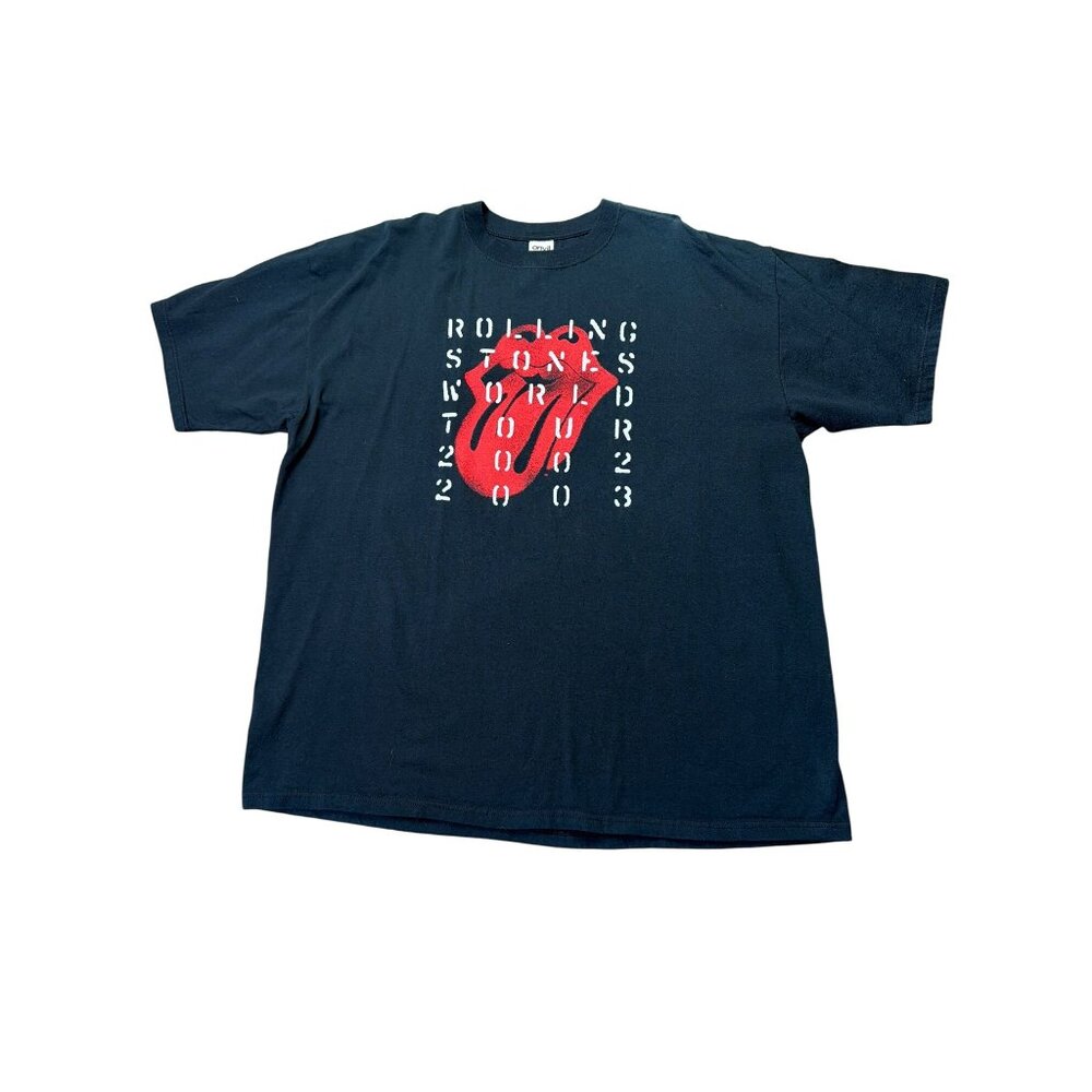 Vintage Rolling Stones 2003 World Tour Concert Tee Black 2XL